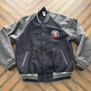 Vintage 90s Warner Bros Jacket Mens S Champions Wool Varsity Bomber Taz Bugs